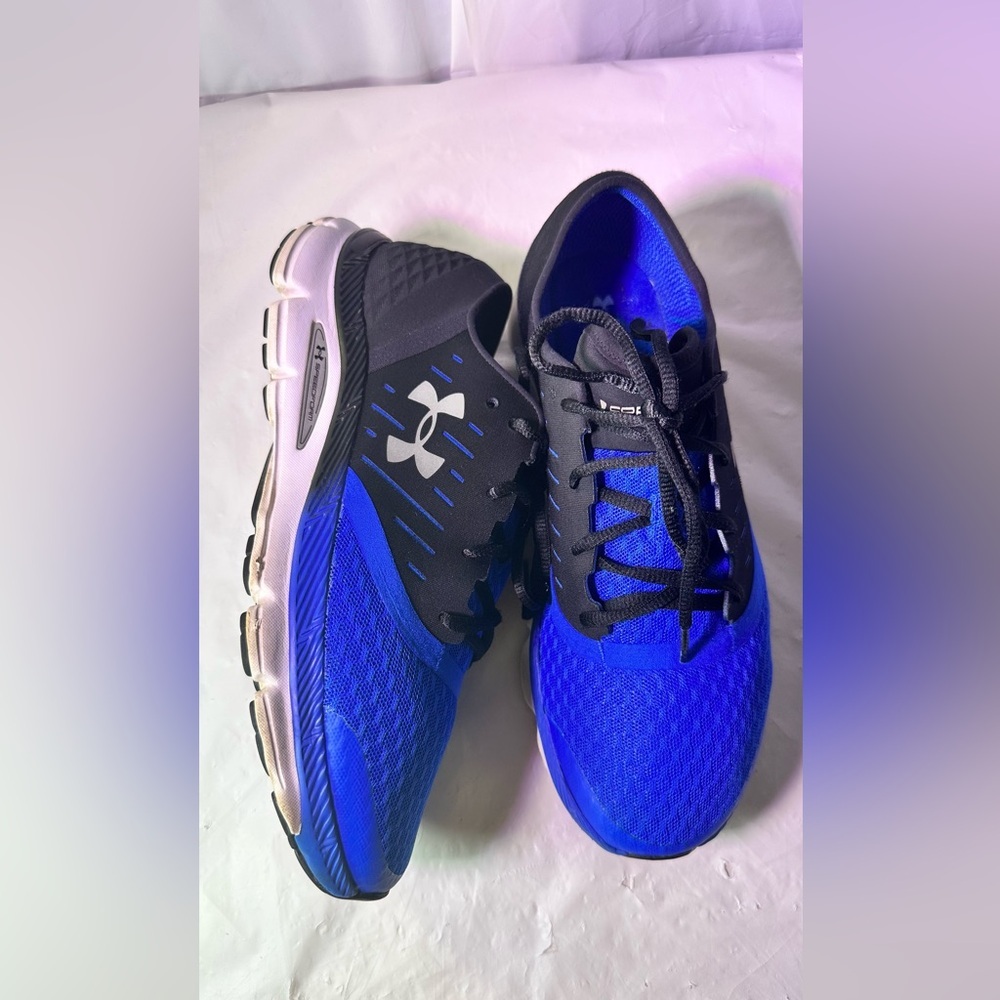 Under Armour Royal Blue and Black Men's Running Sneakers - Picture 4 of 9